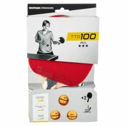 Pongori Table Tennis Set Of 2 TTR 100 Paddles And 3 TTB 100* 40+ Balls