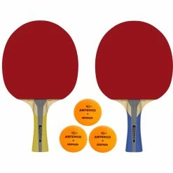 Pongori Table Tennis Set Of 2 TTR 100 Paddles And 3 TTB 100* 40+ Balls