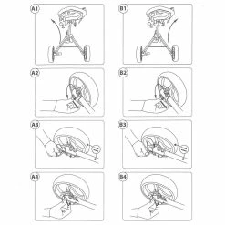 Inesis Compact 3-Wheel Golf Push Cart Badminton