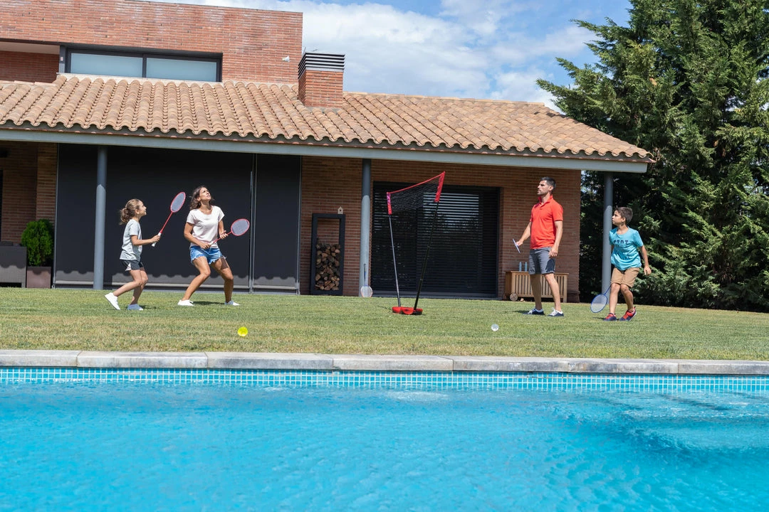 Perfly Portable Badminton Set With Net 2 Rackets And 2 Shuttlecocks 118"