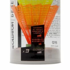 Perfly Badminton PSC100 Plastic Shuttlecock Medium 3-pack