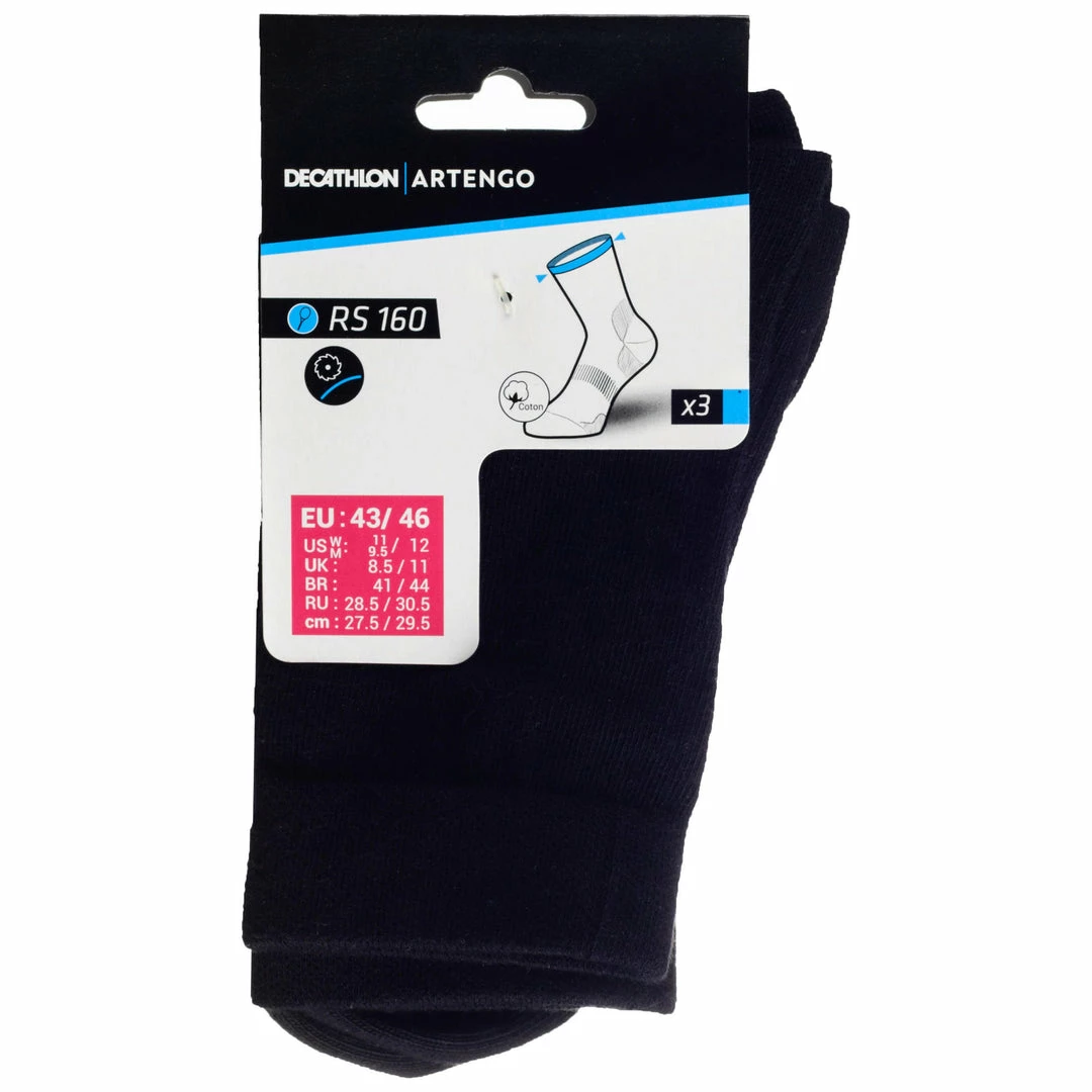 Artengo RS160, Tennis Socks, 3-Pack